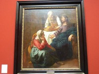 フェルメール「マルタとマリアの家のキリスト」