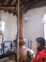 キルホーマン蒸留所：ポットスチル（蒸留器）　