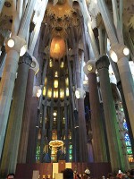 サグラダ・ファミリアの大聖堂。