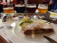 ビール4種セットとリンゴのパイ