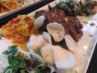 ポークのピーナッツバターとカレースパイス煮込み