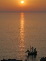 エーゲ海の夕日にもひたすら感動…