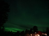 最終日のオーロラ(1)、右上は北斗七星
