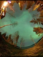 最終日のオーロラ(4) 360度カメラから