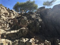ここを降りてきたという事は、帰りにはここをよじ登らなければならない。。。ってことね。