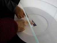 航空宇宙博物館展示の月の石