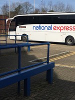 National Expressのコーチ（長距離バス）ステーション