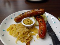 Canyonでの食事(バファローとエルクのソーセージ）
