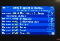 7：22 La Rochelle Ville行き、1番線ホーム
