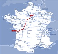 7：22Paris Montparnasse発10：12 La Rochelle着、約3時間弱。