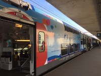 La Rochelleラ・ロシェルからパリ・モンパルナス経由でChartresシャルトルへ。 電車の旅って楽しいな～マルシェで買ったフランボワーズを食べながら景色を楽しむ。