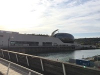 この付近の景色。 LA SEINE MUSICAL ラ・セーヌ・ミュージカル。コンサートやコンベンション、ミュージカルなどが行われているそうです。 ここでコンサート見たいな～