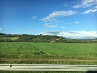 サンジミニャーノ移動中の風景。絵葉書みたいです。