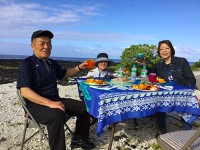 美味しい朝食とハワイの海！最高！
