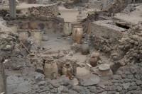 アクロティリ遺跡、全体が屋根に覆われていました