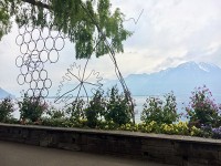 湖畔の遊歩道