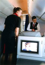 ポーランド航空の機内