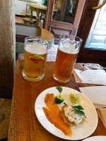 サーモンと地ビール最高！