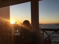 フィラから眺める夕日