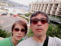 ヘアピンカーブの前でパチリ