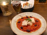 ハンザビールを飲みながらバカラオを堪能