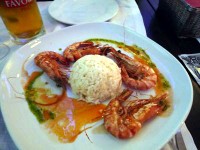 ドブロブニクのレストランDUBRABKAで食べたエビのグリル。とてもおいしかったです。