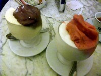 カフェで注文したジェラート