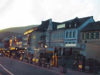 夕暮れの街並み。ライン川から見る夕日はとてもきれいでした。