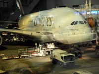 この機体を見たら、写真を撮らずにはいられません。待機所でも興奮して写真撮影を始める私たち