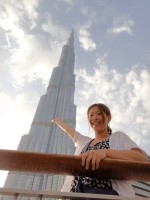 天まで突き抜けるこの高さ！828m！！首が痛いです。。。