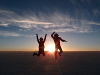 ウユニ夕焼け