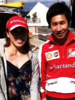 コース散策の途中で可夢偉さんに会いました！！
