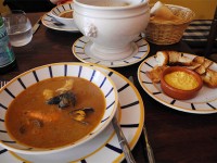 昼食（4） ： 郷土料理初アショアとガトーバスク