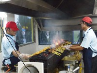 カジャンのサテ 焼き場