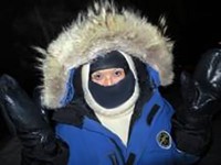 夜間外出。完全武装スタイル？？？あっ！ホッカイロ最高16枚はりました。