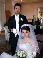 挙式前の二人