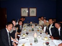 挙式後のクワドロレストランでの食事会
