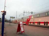 サンタクロースエクスプレス：ロヴァニエミ駅にて