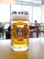 フライト前のビール