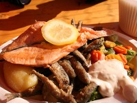 このサーモンのムニエルがとてもおいしかったです！フィンランドのこのサーモンが今回食べたサーモンの中で、一番のではないかと思います。