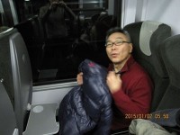 電車は快適だぞ～・・・けど眠い