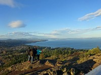 ホストマザーと近くの山へ。眺めは素晴らしいものでした。