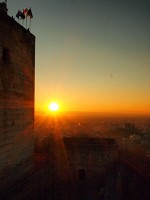 宮殿からの夕日