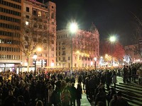 カタルーニャ広場でカウントダウンっ！治安が心配でしたが何も問題なかったです