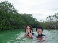 ライフジャケットでプカプカ