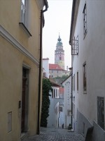 早朝散歩＠チェスキークルムロフ　可愛らしい路地がたくさん